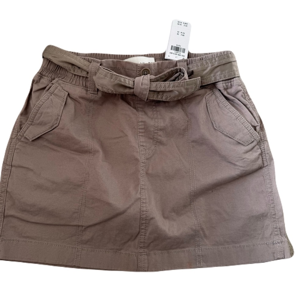 Abercrombie Kids Tan Tie Front Skirt With Shorts